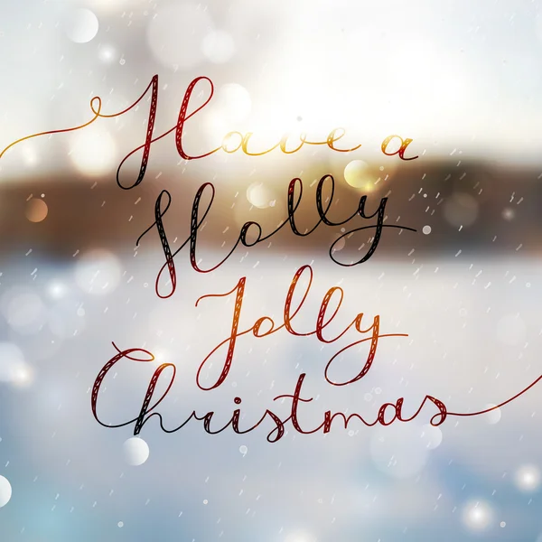 Holly ευχάριστα Χριστούγεννα — Διανυσματικό Αρχείο