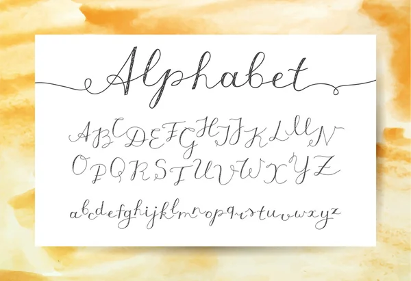 Handwritten lettering alphabet — Stock Vector