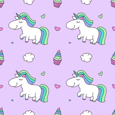 unicorns and rainbows clipart