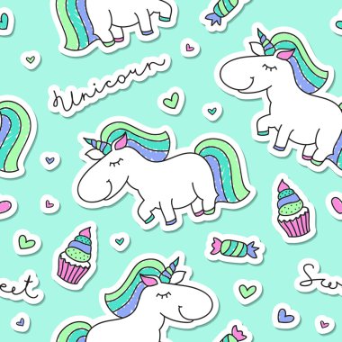 Tek boynuzlu atların kusursuz deseni