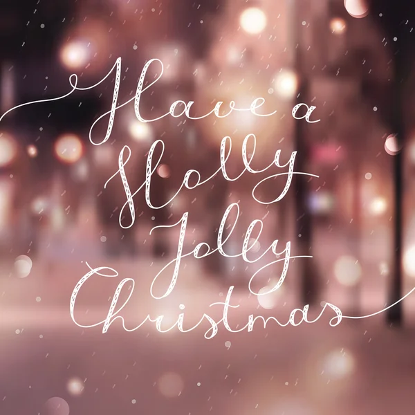 Holly alegre navidad — Vector de stock