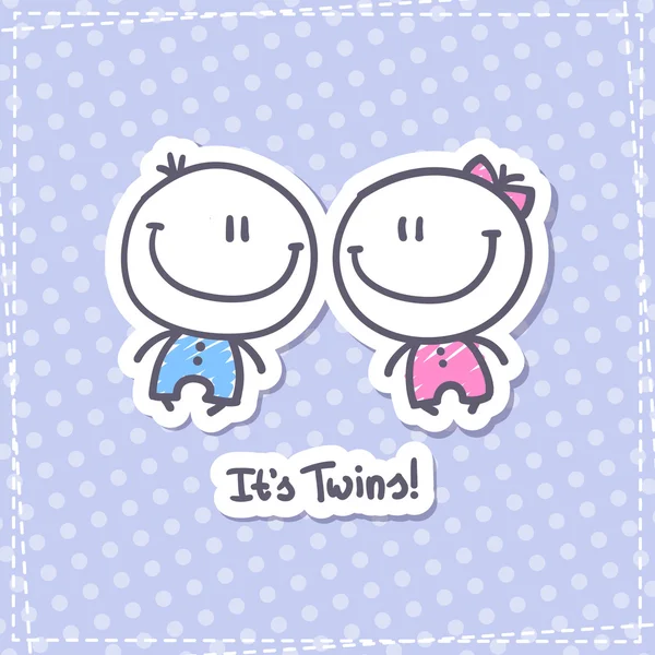 De tweeling — Stockvector