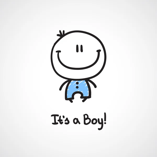 Det är en pojke. — Stock vektor