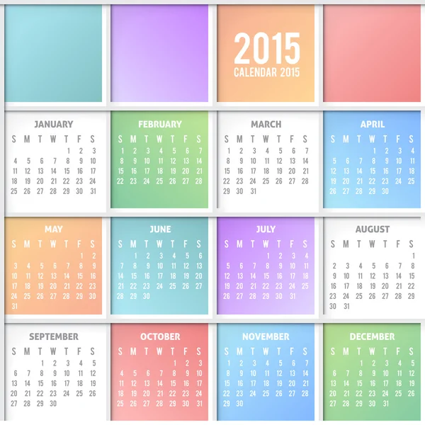 Calendario — Vettoriale Stock