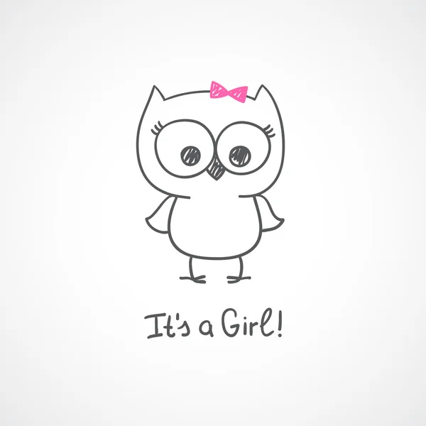 Baby Owl — Stock vektor