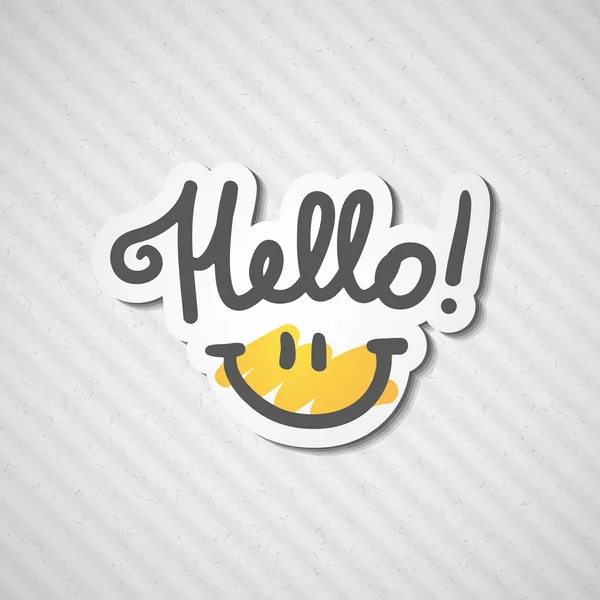 Hello lettering — Stock Vector