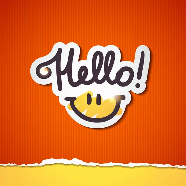 Hello lettering — Stock Vector