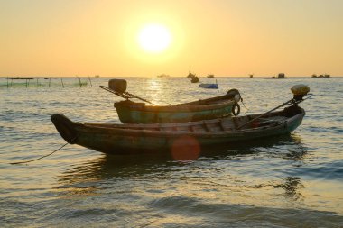 Pu Quoc Adası 'nda harika bir gün batımı