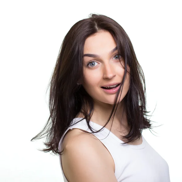 Retrato de una mujer joven y bonita Fotos de stock libres de derechos