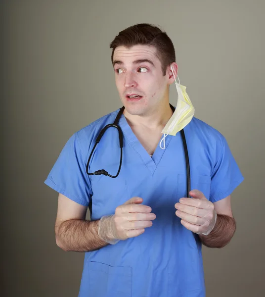 Silly Young Doctor — Stock Photo, Image