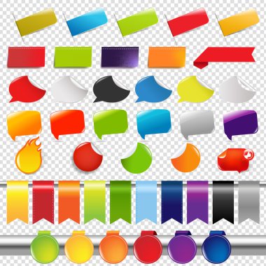 Renk Satılık çıkartmaları ve etiketleri kümesi