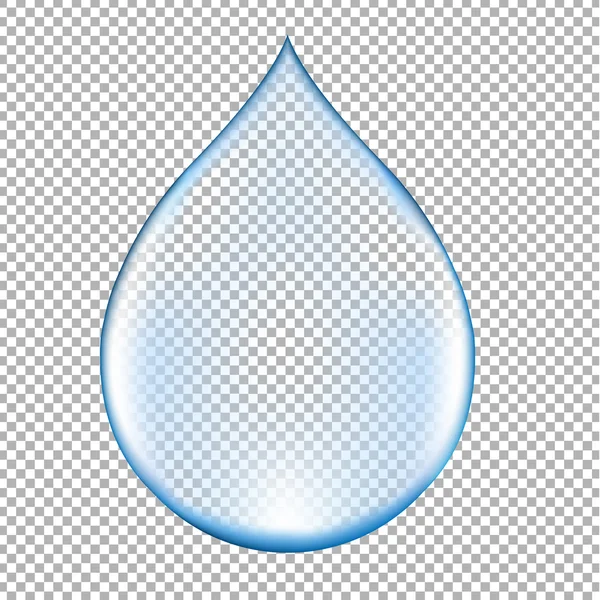 Druppel realistische blauw Water — Stockvector