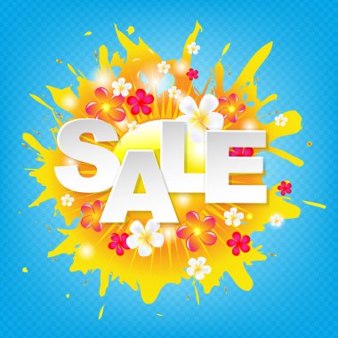 Sunburst Satılık renkli afiş