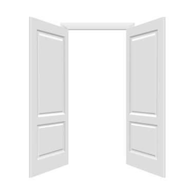 Beyaz açık kapılar