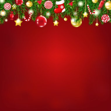 Degrade kafes ile Noel kompozisyon