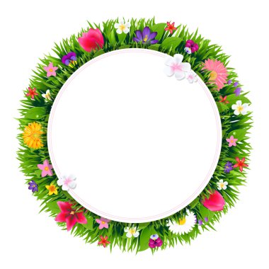 Çiçek ve degrade kafes ile banner