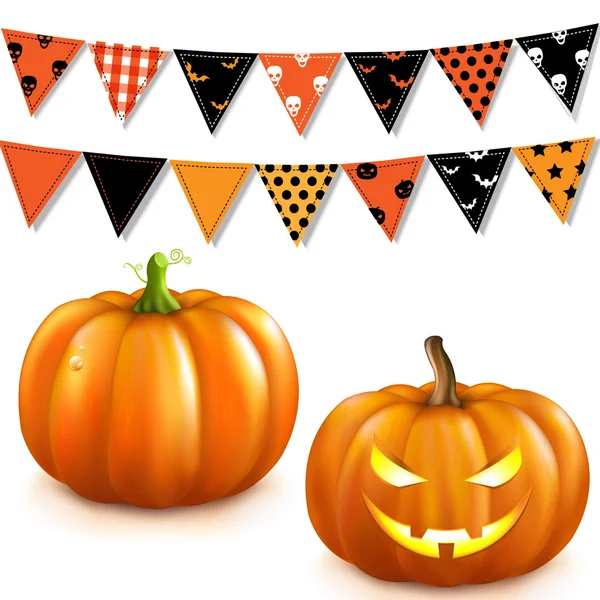 Halloween Set met Verloopnet — Stockvector