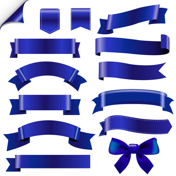 Big Blue Ribbons Set