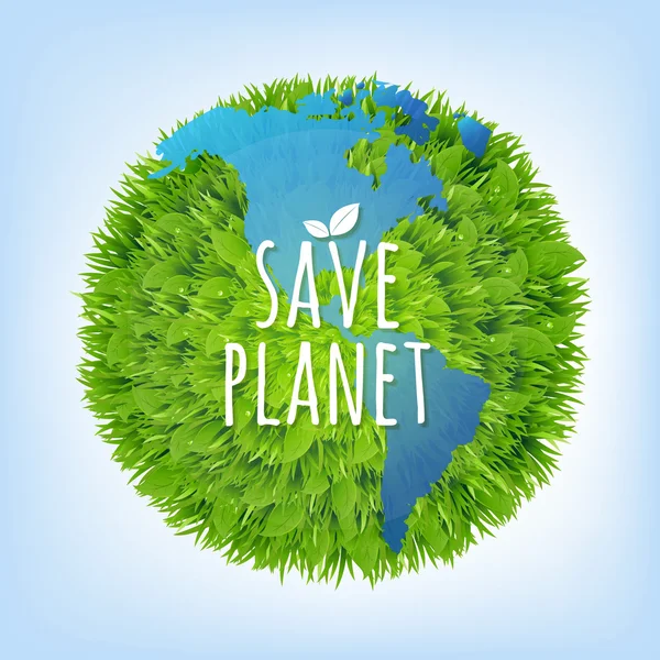 Save Planet border — Stock Vector