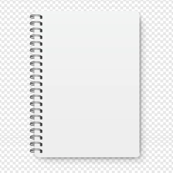 Notebook-Attrappe isoliert transparenten Hintergrund — Stockvektor