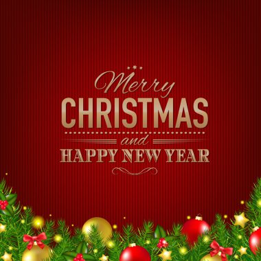 Koyu kırmızı lüks Noel arka plan