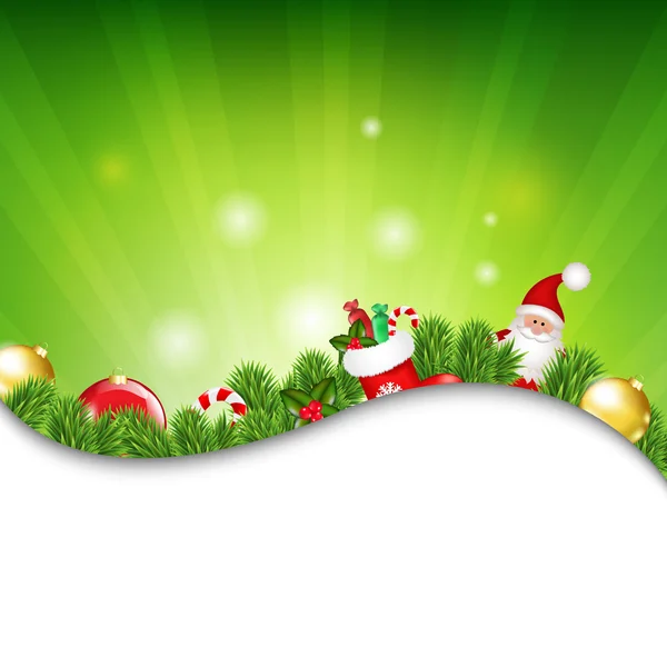 Bonne frontière de Noël avec Sunburst — Image vectorielle
