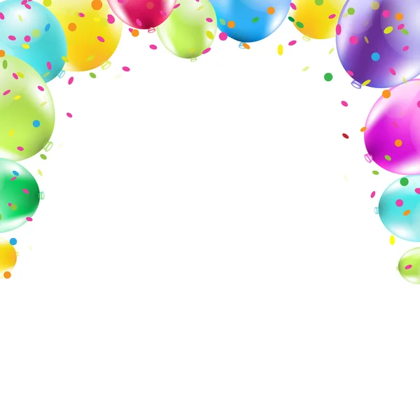 Cadre ballons de couleur — Image vectorielle