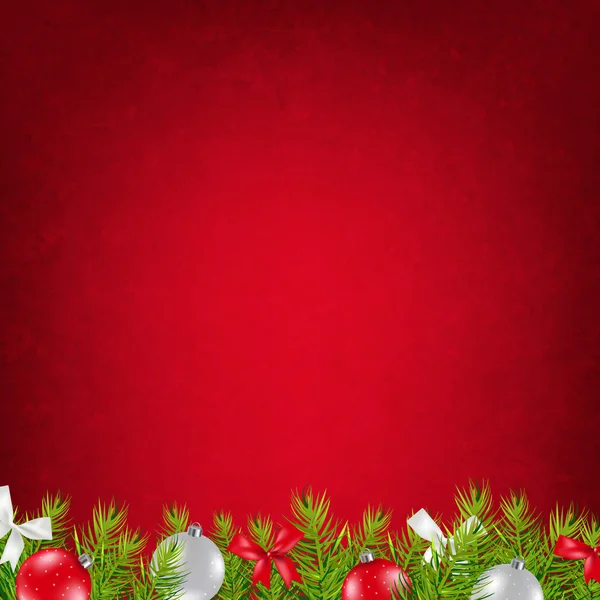 Tarjeta de Navidad roja — Vector de stock