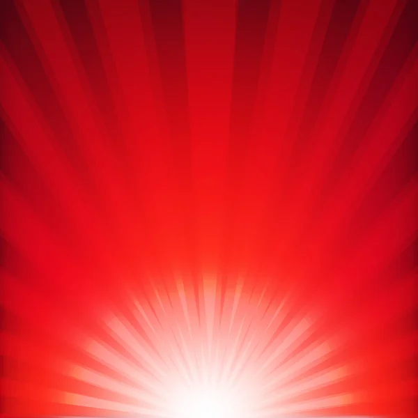 Röd Xmas Burst affisch — Stock vektor