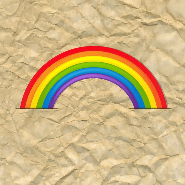 Gökkuşağı ile Vintage kartı