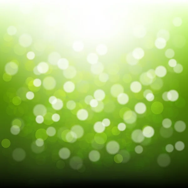 Gröna bokeh — Stock vektor
