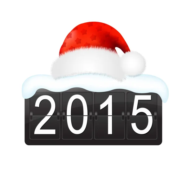 Yeni yıl Counter Santa şapka kap ile — Stok Vektör