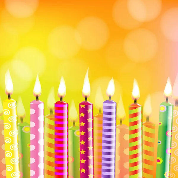Kartka urodzinowa z świeca — Wektor stockowy