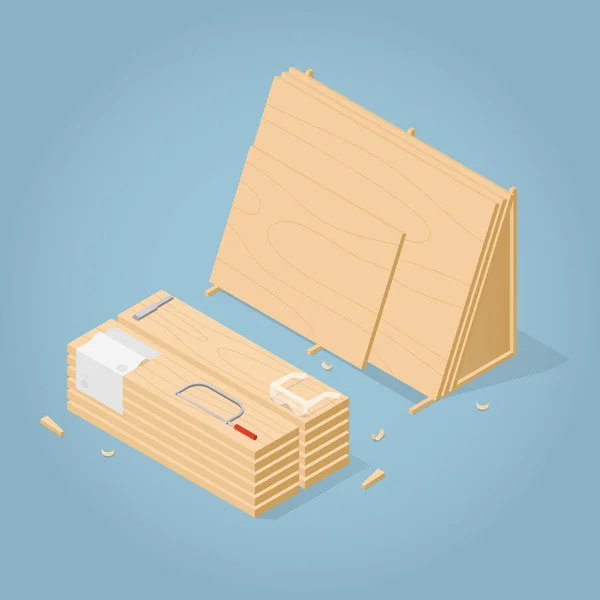 Isometric Lamber Storage Illustration — Stock Vector