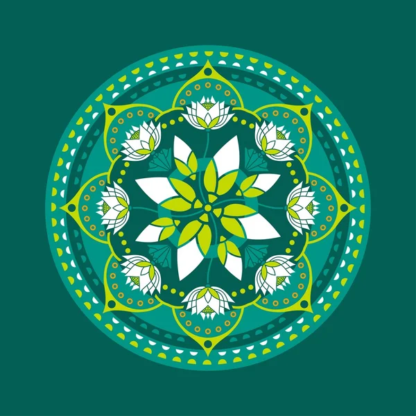 Mandala in een cirkel lotus decoratief patroon design Vectorbeelden