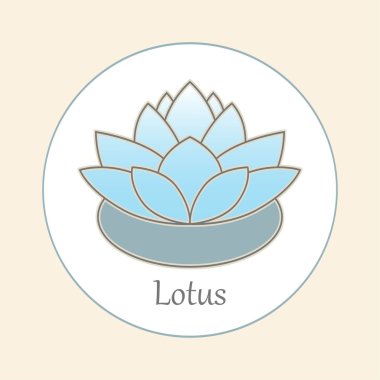 spa ve yoga lotus çiçek vektör tasarımı için görüntü