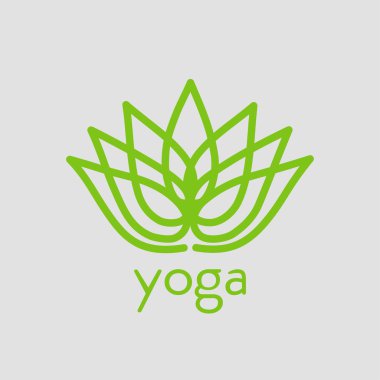 stilize lotus çiçek amblem simge yoga tasarımı için