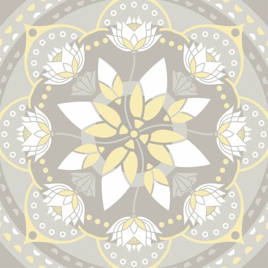 Mandala desen arka plan yoga ve lotus çiçek konu