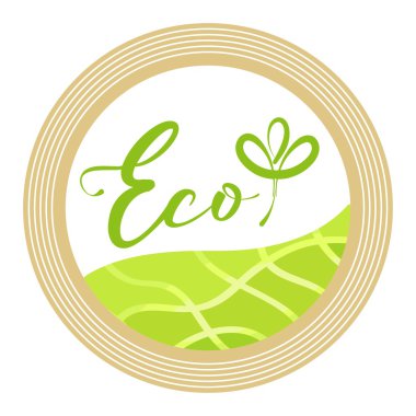 Eko-ürün doğal tasarım arması