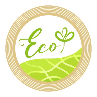 emblem of eco-product natural design clipart