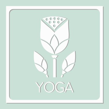 simge yoga lotus dekoratif tasarım