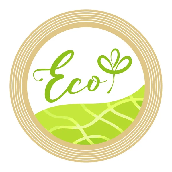 Embleem van de natuurlijke ontwerp van de eco-product Stockillustratie