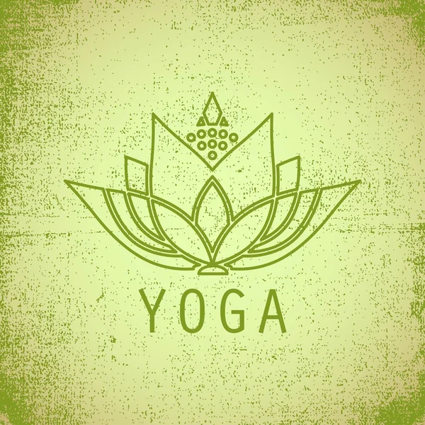 Design fleur de lotus pour un studio de yoga sur fond rétro Illustration De Stock