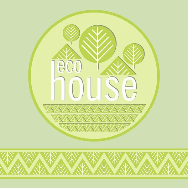 Eco bio casa decorativo materiais naturais embema design Gráficos Vetores