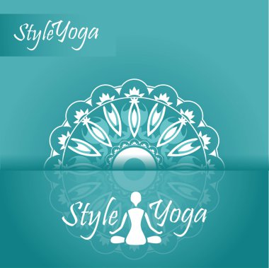 Yoga tarzı süsleme yansıma tasarımı ile