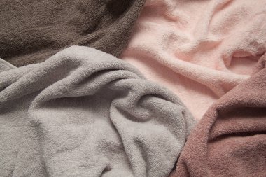 Katlanmış havlularla soyut desenli arkaplan