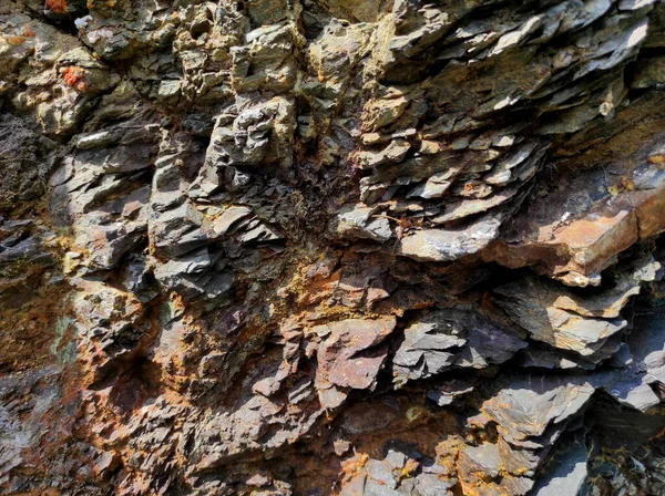 Jeodezi Taş Dokusu Kaya Kahverengi Kırmızıdır Mineral Arka Plan Doğal — Stok fotoğraf