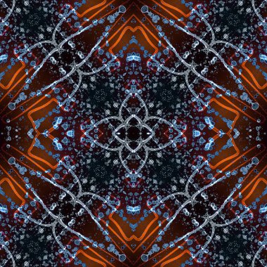 Kusursuz soyut kare deseni. Sonsuz bir arka plan. Sanat eseri. Yaratıcı desen