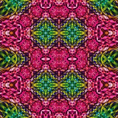 Kusursuz kaleydoskop deseni. Soyut doku. Yaratıcı ve kusursuz bir arkaplan