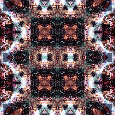 Kusursuz kaleydoskop deseni. Soyut doku. Yaratıcı ve kusursuz bir arkaplan